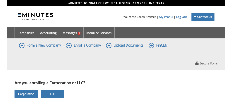 How to enroll choose entity