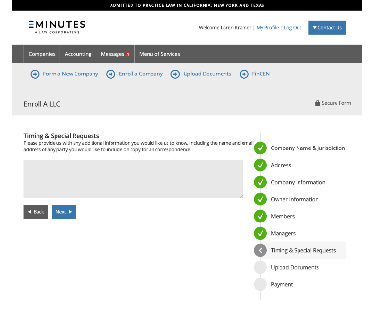 How to enroll Special Notes screen